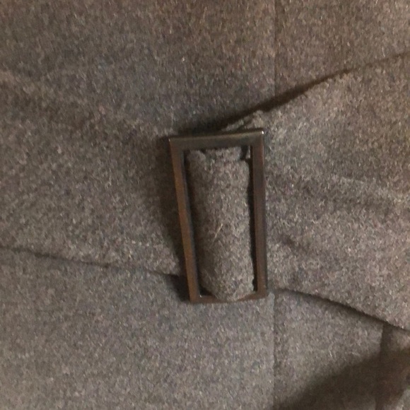 Soia & Kyo Charcoal Wool Belted Peacoat - Picture 9 of 16